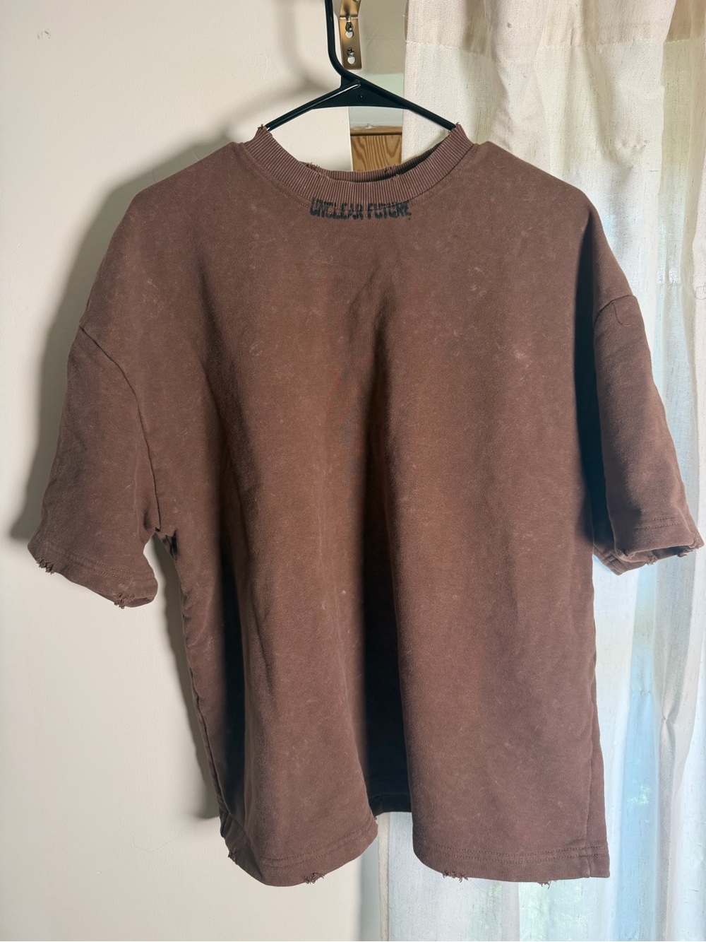 Zara Washed Brown Short Sleeve Tee